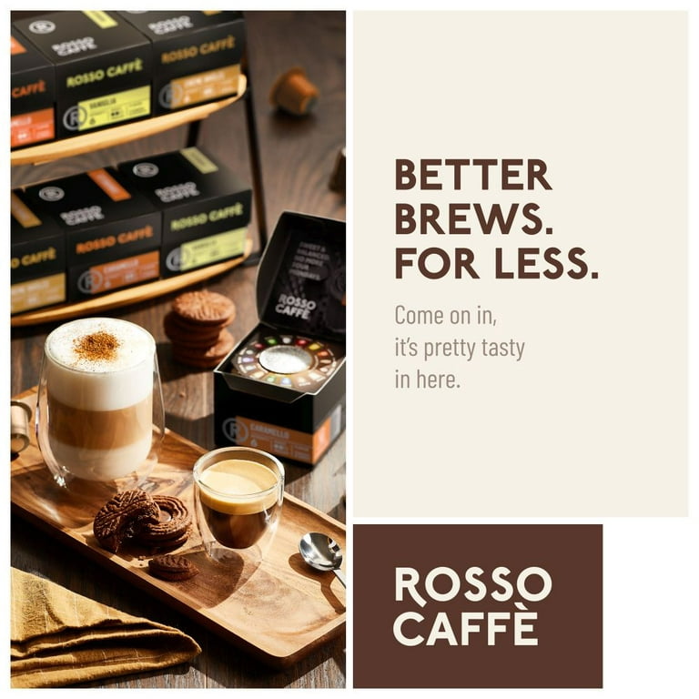 Rosso Coffee Pods Nespresso Machine, Gourmet Espresso Capsules 60 Pack Vanilla, Caramel and Creme Brulee - Walmart.com
