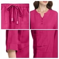 thumbnail image 6 of Minjewel Women's Short Sleeve Round Neck Scrubs for Women Set with Pockets, Breathable Scrub Set for Nurses, Caregivers & Medical Professionals,Hot Pink S, 6 of 7