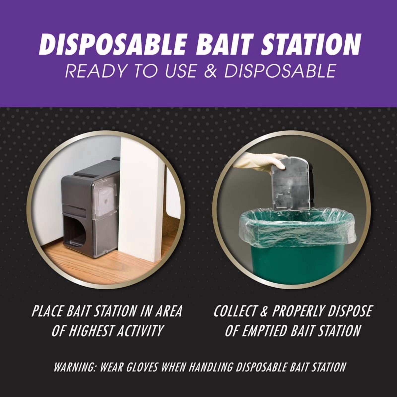ScottsMiracle-Gro Tomcat Advanced Rat & Mouse Bait Station with 12 Refillable Bait Blocks, Rodent Control — Residential Use, Standard Application
