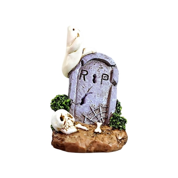 Halloween Tombstone Funny Handmade Ornaments Desktop Decoration Car Resin Ornaments Halloween Decorations