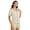 Beige, variant on FLMEI Women Pajama Sets Two-Piece Nightwear Women Short Sleeve Sleepwear Long Pants Set Jammies Button down Pjs Spring Outfit S-XL