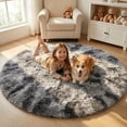 thumbnail image 3 of YEERSWAG 4'x4' Round Rugs for Bedroom,Fluffy Circle Rugs for Living Room,Home Decor Shaggy Carpet Fuzzy Plush Rug, 3 of 8