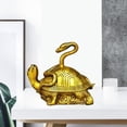thumbnail image 3 of Estatua de tortuga serpiente de Feng Shui chino, decoración para hogar de latón, atracción de , de buena , adorno de para la BLESIY Estatua de la tortuga serpiente, 3 of 8