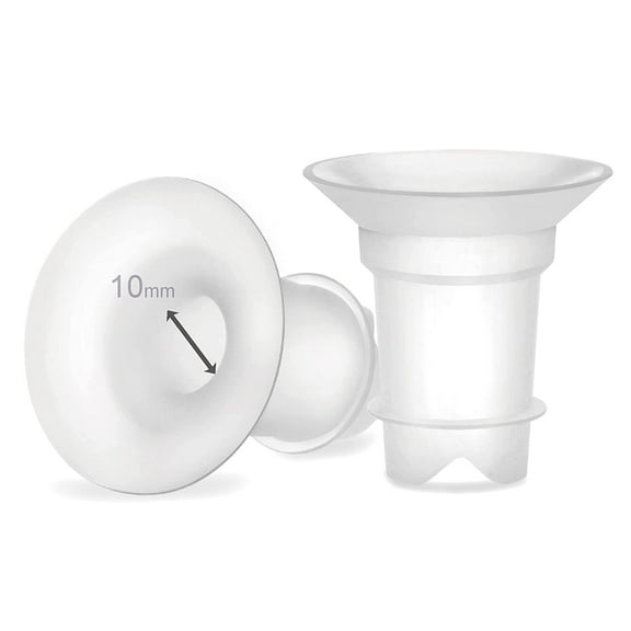 Maymom Flange Inserts 10 mm for Medela, Spectra 24 mm Shields/Flanges, Momcozy/Willow Wearable Cup, 2 Count