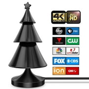 2023 Newest TV Antenna up to120 Miles Range-Indoor/Outdoor Antenna Support 4K 1080P All Older TV's & Smart TV, Digital Antenna with Amplifer Signal Booster -18ft Coaxial Cable