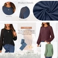 thumbnail image 6 of SUNBS Women Blouses Hollow-Out Lace Tops Crew Neck Long Sleeve Shirts for Women Trendy Clothes, 6 of 8