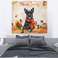 thumbnail image 3 of Happy Thanksgiving Scottish Terrier with Turkey Pumpkins Autumn Vibes Tapestry Scottie Dog Lover Gifts Wall Hanging Backdrop Home Decor - 12018, 3 of 5