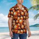 thumbnail image 3 of Fotbe Vintage Basketball Camisa Hawaiana para Hombre Unisex – Camisa Casual de Verano con Botones de Manga Corta de Algodón y Lino,Small, 3 of 7
