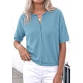 thumbnail image 3 of PRETTYGARDEN Women Spring Short Sleeve Cardigan Sweaters Button Down Knit Shirt Blouse Dressy Casual Tops Summer Outfits, 3 of 8