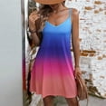thumbnail image 6 of summer dresses for women 2024 Casual Sundress Summer Camisole Boho Beach Dress V Neck Tank Dresses Beach Dress wedding guest dresses for women Red Polyester L, 6 of 7