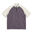thumbnail image 2 of Gaukiv Tees for Men Raglan Short Sleeve Golf Wear Breathable Lightweight Training Shirts Basic Tops Light Purple 2XL, 2 of 5