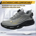 thumbnail image 4 of Steel Toe Shoes for Men Women Safety Work Shoes Air Cushion Construction Industrial Shoes Safety Shoes Lightweight Steel Toe Sneakers for Men, 4 of 13