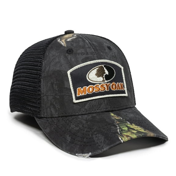 Mossy Oak Hunting Structured Baseball Style Hat, Eclipse/Black, Large/Extra Large