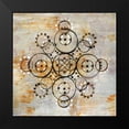 thumbnail image 2 of Averinos, Melissa 12x12 Black Modern Framed Museum Art Print Titled - Saffron Mandala I Crop, 2 of 5