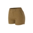 thumbnail image 3 of Made by Olivia Women's Solid Cuffed Hem Mid Rise Shorts with Side Pockets, 3 of 5