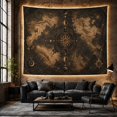 thumbnail image 6 of Dark Fantasy Map with Moon Phases and Compass, Mystical Dark Academia Style for Travel Lovers, Celestial Art, Housewarming Gift, Tapestry Wall Hanging for Study Room and Office, 6 of 7