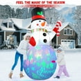 thumbnail image 3 of Lookfly 7FT Christmas Inflatables Snowman Blow Up Yard Decor with Music & 360 Rotation Colorful Projector LED Light for Outdoor Christmas Party ,Garden and Lawn, 3 of 9