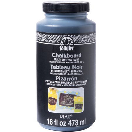 Chalkboard Paint - FolkArt Chalk Board Black Multi-Surface Paint, 1 Each, 16 Fl. Oz.