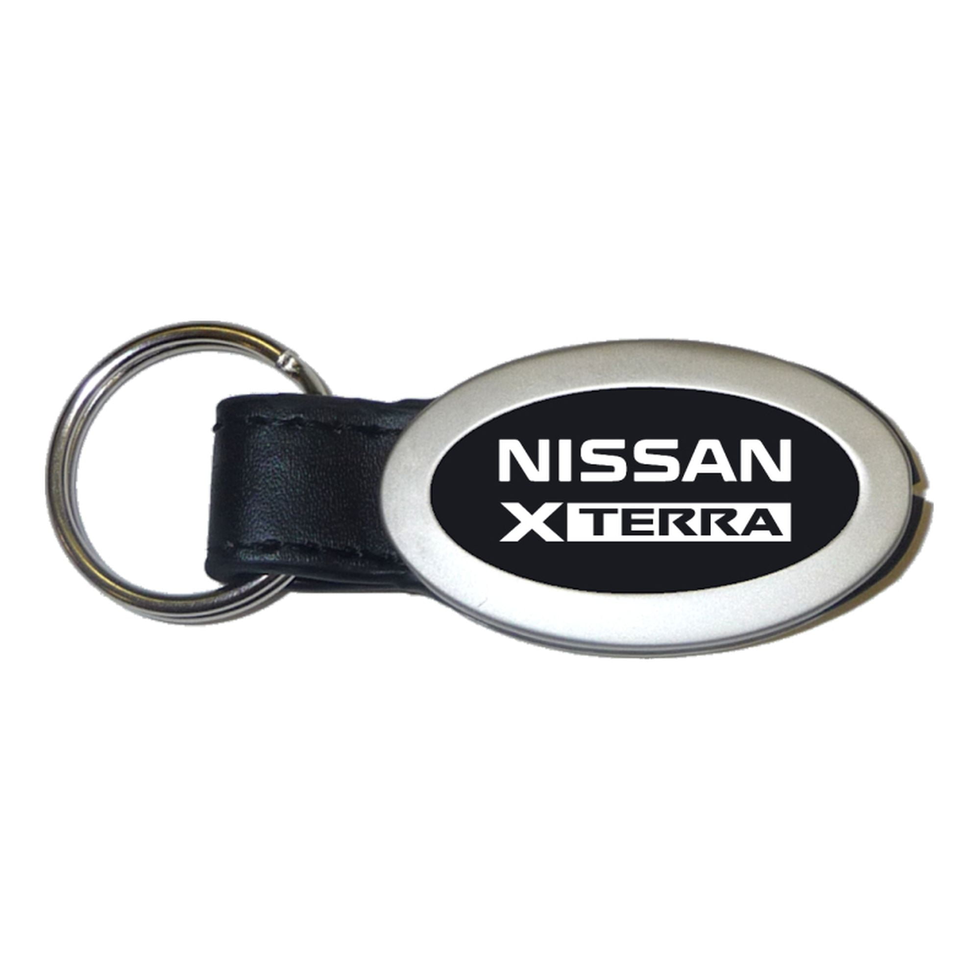 Ford Bronco II Oval Leather Key Chain (Black)