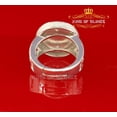 thumbnail image 4 of King of Bling's Men's 0.40CT Silver Diamond White Silver Round Adjustable Ring From SZ 10 to 12, 4 of 10