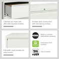 thumbnail image 4 of Hirsh 36 Inch Wide 3 Drawer Metal Lateral File Cabinet for Home and Office, Holds Letter, Legal and A4 Hanging Folders, White, 4 of 12