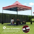 thumbnail image 5 of Outsunny 10' x 10' Canopy Cover with Weight Bags, UPF50+ Pop Up Canopy Replacement Top, American Flag, 5 of 9