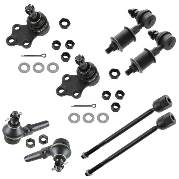 TRQ Tie Rod Ball Joint & Sway Bar Link Front 8 pc Kit for 93-02 Villager Quest PSA58807