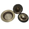 thumbnail image 2 of Sunjoy Tech 3 Pcs Sink Filter Stainless Steel Drain Strainer Set Wear-Resistant Sink Drain Cover Mesh Sink Stopper with Plug Debris Collector for Kitchen, 2 of 8