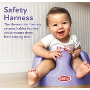 Nuby My Floor Seat Soft Foam Baby Booster Seat with 3-Point Harness, Purple