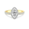 thumbnail image 4 of IGI Certified 4 Carat Marquise Shape Lab Grown Diamond Engagement Ring | 14K Yellow Gold | Elle Classic Halo Diamond Ring | FG-VS1-VS2 Quality Friendly Diamonds, 4 of 6