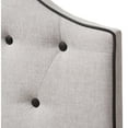 thumbnail image 3 of Baxton Studio Windsor Modern and Contemporary Greyish Beige Fabric Upholstered Scalloped Buttoned Queen Size Headboard, 3 of 4