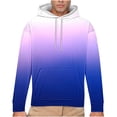 thumbnail image 2 of LEBONYARD Men's Cotton Crewneck Tee with Long Sleeves,Mens Sweatshirts and Hoodies,Men's Printed Long Sleeved Hooded Sweatshirt Hooded Sweatshirts Purple XXXXL, 2 of 5