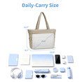 thumbnail image 5 of WANDF Puffy Tote Bag for Women,Quilted Puffer Work Tote with Tumbler Holder,15.6 Inch Laptop Bag with 8 Pockets,Lightweight Water-Resistant Shoulder Bag for Mom,Sister,Teacher,Nurse(Khaki), 5 of 9