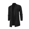 thumbnail image 3 of Kmbangi Cardigan pour Homme, Col Châle, Manches Longues, Cardigan Long Tricoté, Cape Drapée Décontractée d'Automne pour Mode Urbaine, 3 of 5