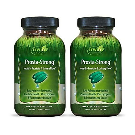 Irwin Naturals Prosta-Strong - Prostate Health Support with Saw Palmetto, Lycopene, Pumpkin Seed & More - 90 Liquid Softgels (Pack of 2)
