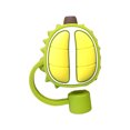thumbnail image 1 of Gorras De Paja Tapas antipolvo de pajita de dibujos animados Cubierta de pajita de silicona para pajitas de 6-8 mm (durian verde) Tmvgtek Libre de BPA, 1 of 6