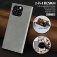thumbnail image 2 of Case for iPhone 15 Pro Max Wallet Case, for Men Women with Credit Card Holders, Flip Folio PU Leather Kickstand Shockproof Protective Cover 6.7 inch (Gray), 2 of 14