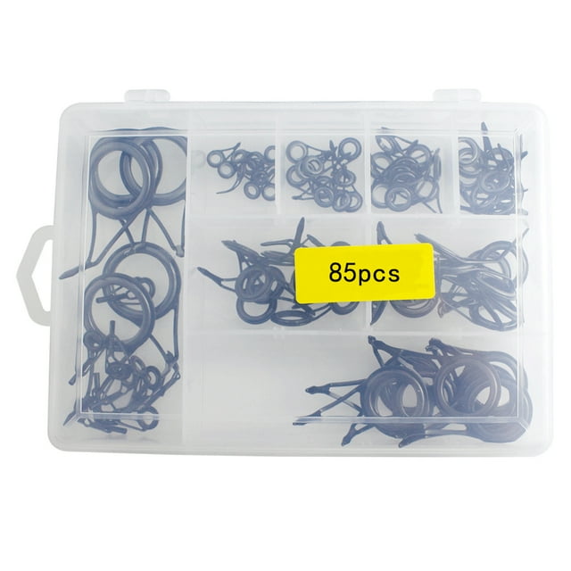 Toystoory Cañas giratorias de pesca, punta de guías, poste de cerámica portátil, pieza de repuesto, Kit de herramientas de reparación para Pescar