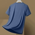 thumbnail image 6 of Short Sleeve Shirts for Men Big & Tall M-5XL Crewneck Silk Tees Tops Plus Size Casual Solid Breathable Pullover Basic Tshirts, 6 of 7