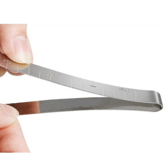 Supvox Plated Silver Metal Hemming Clips 15Pcs for Sewing with Measurement Ruler