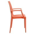thumbnail image 3 of LeisureMod Fauteuil d'Appoint pour Salle à Manger de Patio Intérieur Extérieur en Tissage Hickory, Ensemble de 2 (Orange), 3 of 5