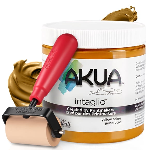Tinta Akua Intaglio a base de agua 237 ml, amarillo ocre