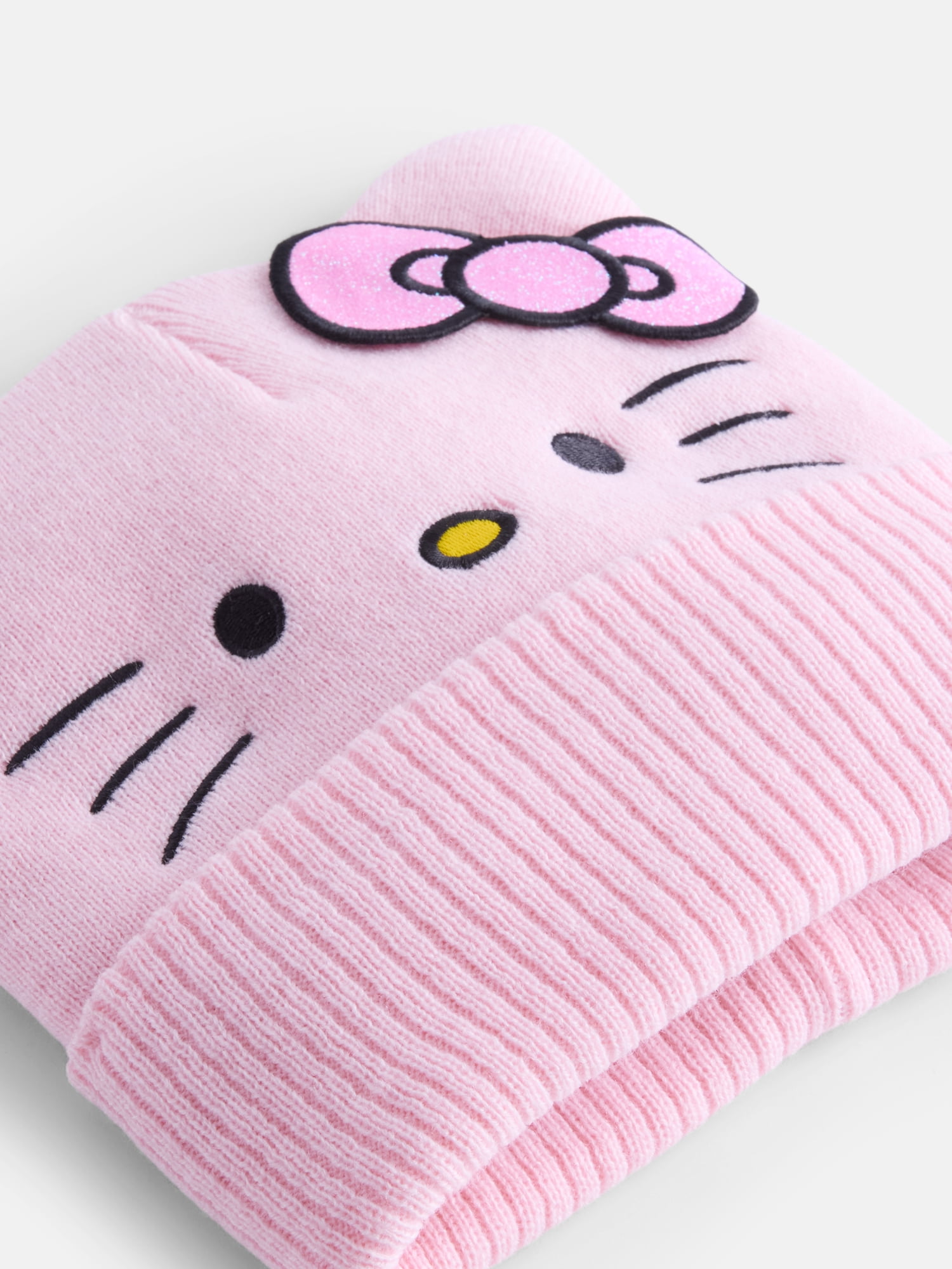 Hello Kitty Girls Knit Beanie and Gloves Set, 2 Piece, One Size
