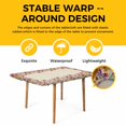 thumbnail image 4 of Spring Lavender Table Cloths for 4 Foot Rectangle Tables, Watercolor Floral Daisy Botanical Retro Beige Patio Waterproof Elastic Fitted Tablecloths, Washable Rectangular Table Cover for Camping, 4 of 8