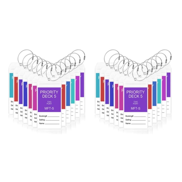 ZLight 12piece Convenient Keyring Card Tag Holder For On Go Professionals ID Card Holder Keyring Holder 2Set