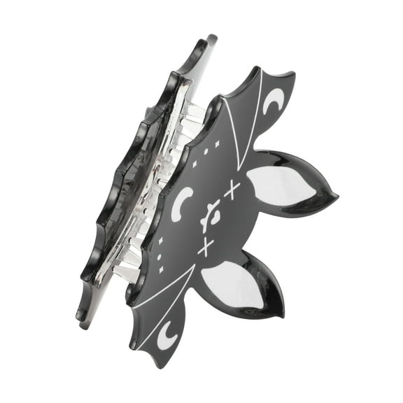 Unique Bargains 1 Pc  Bat Style Hair Clips Hairdo Clip for Women for Girls Black White