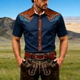 thumbnail image 2 of VeFlora Men's Oktoberfest Outfits, Short Sleeve Button Down Oktoberfest Shirts for Men, Casual Top for Oktoberfest, Party and Festival Wear(Navy2/XXXXXL), 2 of 4