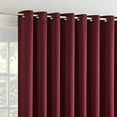 thumbnail image 4 of Eclipse Tricia Patio Door Panel, Room Darkening Single Curtain Panel for Sliding Door, 84 in long x 100 in wide, Sangria, 4 of 6