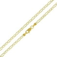 thumbnail image 2 of 14K Yellow Gold 3mm Solid Figaro Diamond Cut Chain Diamond Cut, FREE Microfiber Cloth, Link Mens Womens Necklace, Giorgio Bergamo, 2 of 7