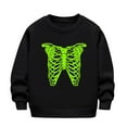 thumbnail image 5 of Zwiiyzr 3-9Y Toddler Baby Girl Boy Fleece Lined Sweatshirt Kids Long Sleeve Novelty Glow In The Dark Crewneck Pullover Graphic Tops Warm Fall Winter Clothes Black, 5 of 6